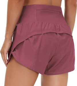Pantaloncini da Corsa da Donna 2024 con Tasche con Cerniera a Vita Alta per Yoga ad Asciugatura Rapida OEM - Product Image 6