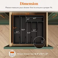 Nouvel Organisateur de Couverts en Plastique avec Couvercle et Séparateurs – Conteneur de Rangement de Cuisine Moderne et Minimaliste