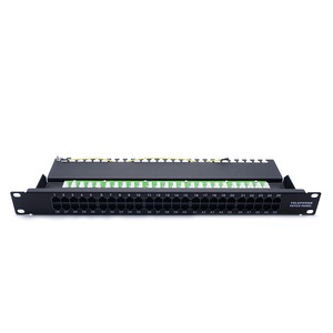 Panneau de brassage téléphonique 50 ports, montable en rack 19 pouces avec bras de gestion de plateau arrière, Cat 3 pour câblage structurel et télécommunications - Product Image 1