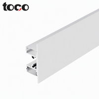Profilé LED en aluminium TOCO pour éclairage mural double face, canal de finition murale pour chambre à coucher, rampe d'escalier, lumière linéaire