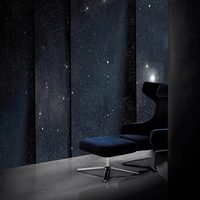 Papier peint artistique de rêve ciel étoilé noir, style italien, luxe léger, fresques murales personnalisées, papier peint 3D simple avec étoiles