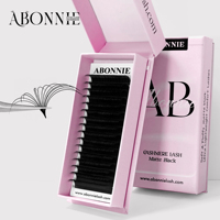 Abonnie ultra Velvet Matte Cashmere Lash Extension Supplies Matte Black Eyelash Trays 002 Individual Eyelash Extensions