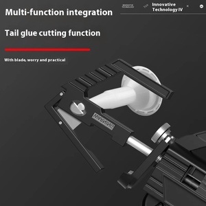EXPLOIT Outil de colle de beauté structurelle pour mastic souple avec <span class=keywords><strong>pistolet</strong></span> à colle en verre à économie d'effort Poignée de calfeutrage manuelle - Product Image 4