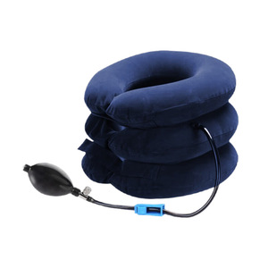 Haishi Hainuo Dispositif de traction cervicale gonflable pour la maison, fixateur d'étirement portable, support et protection du cou, entièrement en polaire - Product Image 3