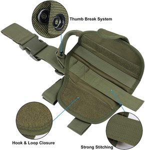 BSCI nhà máy tùy chỉnh logo có thể điều chỉnh súng bao da Mag Pouch chiến thuật đùi Giàn Khoan thả chân bao da - Product Image 5