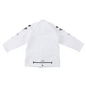 Kimono de Jiu-Jitsu Brésilien OEM Premium Blanc avec Broderie Personnalisée et Écussons Personnalisés en Tissu Perlé - Product Image 2