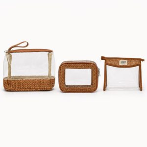 Factory Direct Clear PVC Jute Toiletry Pouch Custom Logo <b>Transparent</b> <b>Makeup</b> Organizer <b>Bag</b> for Travel Wholesale Supply - Product Image 2
