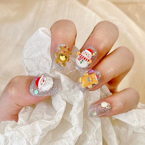 Offre Spéciale Noël : Accessoires d'Art Ongulaire en Résine – Breloques 3D pour Ongles Motif Bonhomme de Neige et Père Noël Kawaii, 4 Couleurs - Product Image 6