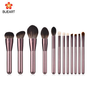 DailyQueen Logo personnalisé ensemble de pinceaux de maquillage 12 pièces pinceaux à manche en cristal avec échantillon gratuit pinceaux de maquillage personnalisables - Product Image 1