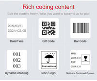 Imprimante à jet d'encre portable intelligente, multi-langues, machine de codage de date et de code QR pour le marquage des emballages