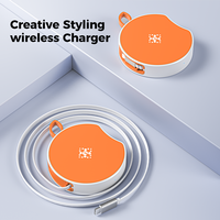 Accessoires mobiles pour le dropshipping : Câble rétractable créatif pour écouteurs, chargeur sans fil pour iPhone, avec logo personnalisé
