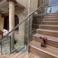 Vente en gros de balustrades en verre sans cadre modernes, poteaux en acier inoxydable 316, plaque de base pour garde-corps, garde-corps pour piscine extérieure, balcon, escalier