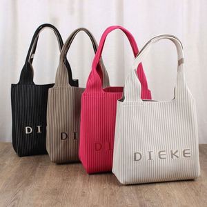 Sac fourre-tout tricoté imperméable à motif personnalisé, nouvelle collection 2025, vente en gros, fermeture éclair, poche intérieure, idéal pour le shopping - Product Image 1