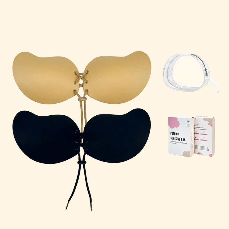 Inserti reggiseno paffuti istantanei INVISFEEL adesivi push-up per reggiseno adesivi per nipple legare la corda toppa sul petto