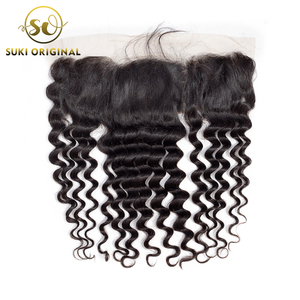 12a Grade Top Quality Remy Human Hair Loose Deep Silk Base Lace Closure - Product Image 1