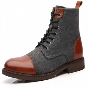 Botas de Motocicleta con Cordones para Hombre, Estilo Moderno, que Aumentan la Estatura, Zapatos de Vestir para Hombre - Product Image 2