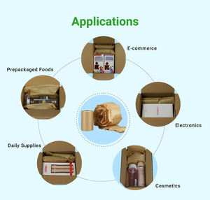 Almohadillas de Aire de Papel Kraft Biodegradables para Relleno de Envíos, Compatibles con Sistemas - Product Image 4
