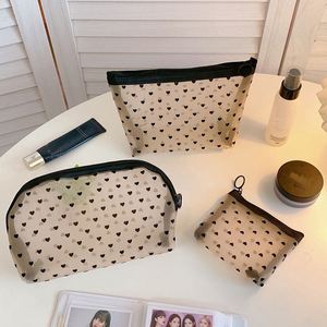 Bolsa de Maquillaje Portátil para Mujer, Estilo Moderno, Gran Capacidad, Malla de PVC, Cierre de Cremallera, Nueva, para Viaje - Product Image 3