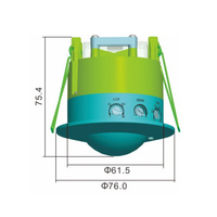 Détecteur de mouvement micro-ondes ST753 à 360 degrés et détecteur de mouvement PIR étanche