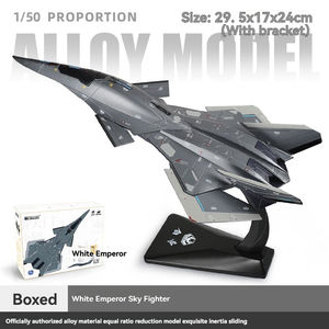Modèle d'avion de chasse White Lord en alliage de simulation à l'échelle 1:50, licence authentique du projet South Heaven <span class=keywords><strong>Gate</strong></span>, collection de modèles d'avions jouets - Product Image 6