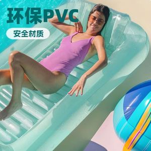Matelas flottant gonflable pour piscine, nouveau lit flottant de loisirs aquatiques double usage pour l'extérieur, idéal pour bronzer, vente en gros disponible. - Product Image 4