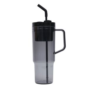 Cross-Border 40Oz Large Capacity Portable Car Environmental Protection Plastic Beer Tumbler Mug Cup With Handle Straw - Product Image 3