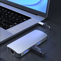 Lecteur de carte SD TF, séparateur, HDTV, RJ45 1000M, VGA, USB, PD, charge rapide, 9 en 1, adaptateur de concentrateur USB C, type C 3.0, concentrateur USB