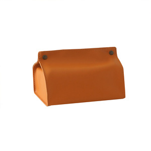 Caja de pañuelos de cuero de lujo de estilo escandinavo, soporte de papel accesible Ins de tela impermeable para sala de estar o restaurante - Product Image 6