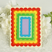 AAGU 4 pz/set metallo taglio Die Scrapbook in rilievo Album decorazione carta invito pizzo rettangolo Scrapbook Craft taglio muore