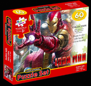 Jeu de puzzle en papier amusant, 60 pièces, Iron Man, jouet éducatif pour enfants de 3 ans et plus, ensemble de puzzles - Product Image 3