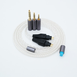 Headphone <b>Replacement</b> Cable 1.2m Nylon Audio Cable With Interchangeable <b>Plugs</b> For Sennheiser HD580 HD650 HD660 HD600S - Product Image 2