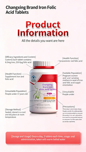 Tabletas de Hierro y Ácido Fólico, Suplemento Dietético Prenatal para el Apoyo Nutricional de Adultos, 2 Tabletas Diarias - Product Image 6