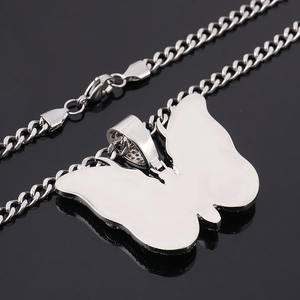 Colgantes y dijes de joyería fina de Plata de Ley 925 con forma de mariposa para hombre, probador de diamantes de moissanita de Hip Hop para hombre - Product Image 3