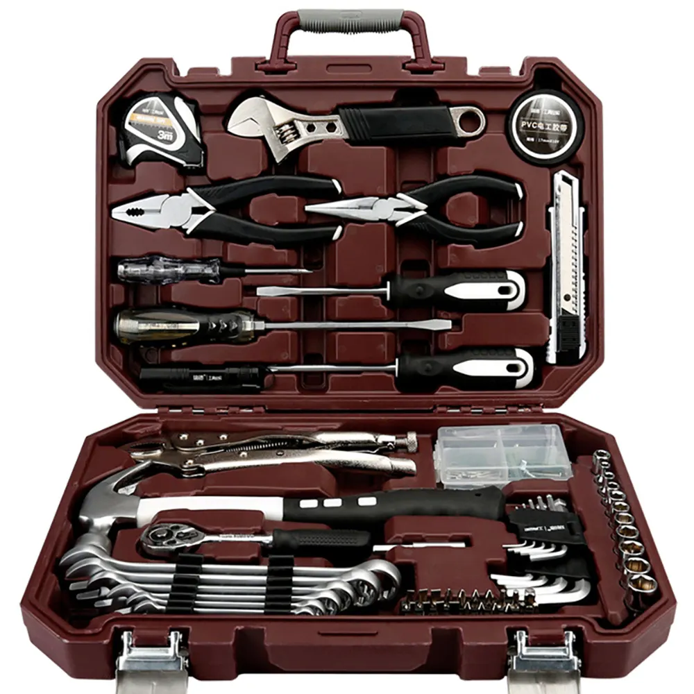 Tiikeri Basic Tool Combination Package Mixed Tool Set Car Tire Changing Kit Homeowner General Household Hand Tool Set