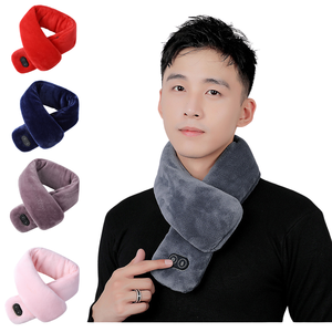2 Pz Bufandas Tejido Unisex Calentador De Cuello Negro Y Gris