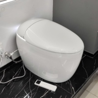 Nouvelle Conception 2026 : Toilette Intelligente de Luxe en Forme d'Œuf avec Siège Chauffant Télécommandé, Idéale pour Hôtels et Appartements