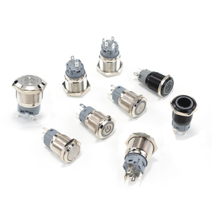 HUSA IP65 Self-Locking LED Metal <strong>Push</strong> <strong>Button</strong> Switch 16mm 19mm 22mm Brass 1NO1NC Reset Normally <strong>Open</strong>/Normally <strong>Closed</strong> Switch - Product Image 4