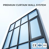 Cadre en alliage d'aluminium 6063-T5 de haute qualité, mur-rideau en verre moderne à rupture de pont thermique, double vitrage unitaire, marque GELLJA, garantie 1 an
