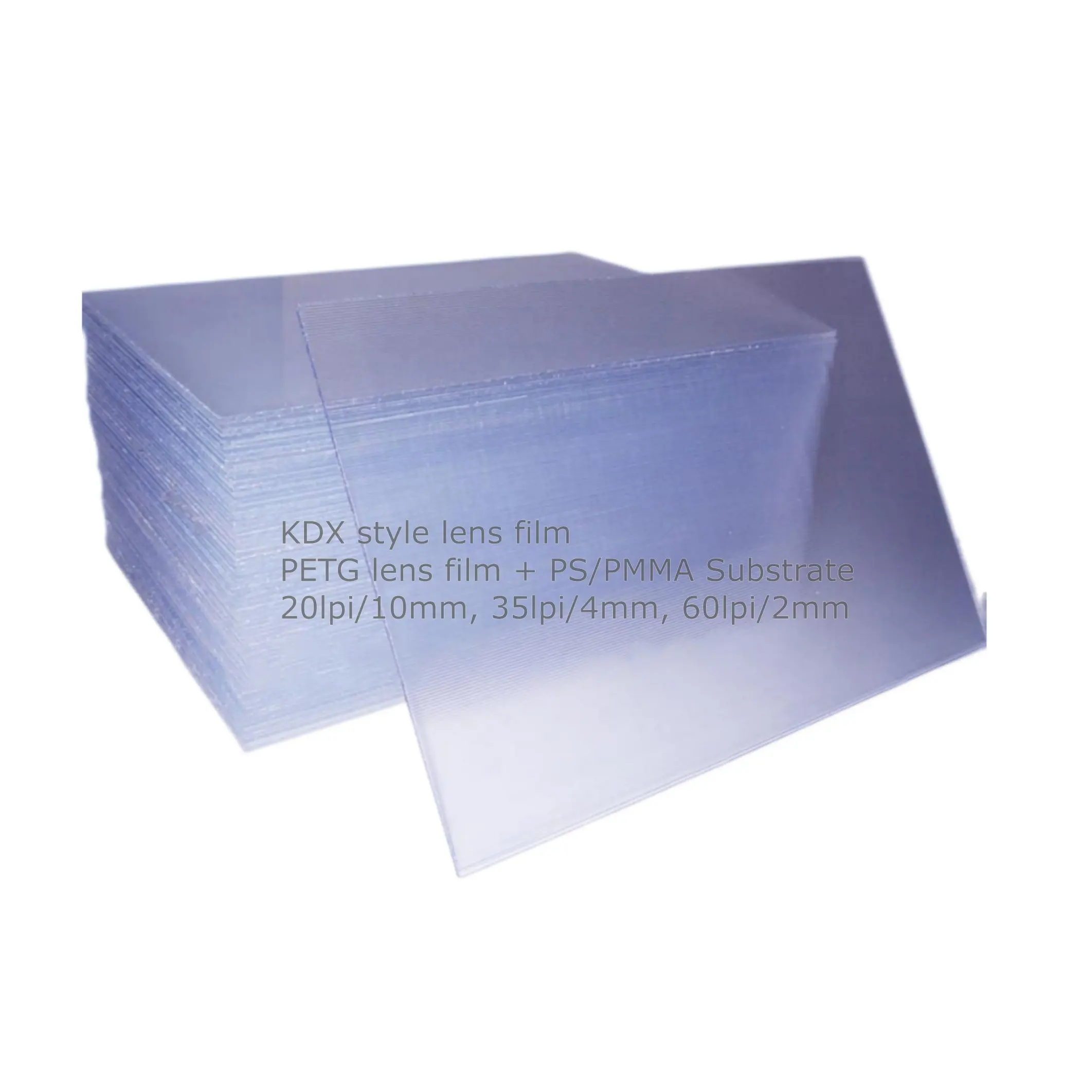 Film de lentille PETG style KDX feuille lenticulaire 10lpi 20lpi 30lpi 35lpi 60lpi pour image 3D affiche lenticulaire impression 3D lenticulaire