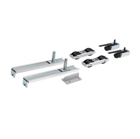 Système de porte coulissante moderne à double fermeture douce en alliage de zinc et aluminium avec rail dissimulé, capacité de 120 kg, durable