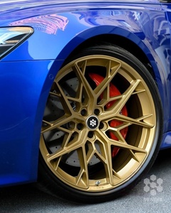 722Auto NB Gold Multi Spoke, Llanta Forjada de 1 Pieza, 19-23 Pulgadas, 5x112 5x114.3 5x120, Cóncava Profunda, para Bentley Continental GT, <span class=keywords><strong>Rolls</strong></span> <span class=keywords><strong>Royce</strong></span> - Product Image 1