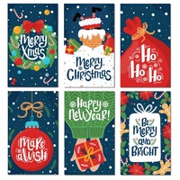 Cartes de Noël en stock Prêt à poser à plat Design de vacances moderne Texte personnalisé