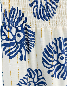Europa Estados Unidos Verano Modelos calientes Elástico Cintura alta Impreso Pantalones de pierna ancha para mujer Cintura elástica cómoda - Product Image 5