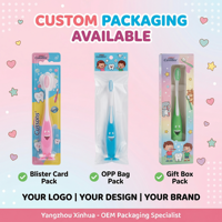 Brosse à dents pour enfants à poils souples en nylon, brosse à dents manuelle en PP pour enfants avec base à ventouse, produits d'hygiène bucco-dentaire, brosse à dents personnalisable