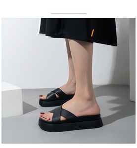 Chaussures d'extérieur pour femmes en cuir véritable, antidérapantes, style urbain tendance, dessus en cuir de vachette (4,5 cm), printemps/automne - Product Image 4