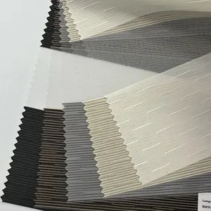 Toptan yeni kısa çizgi tasarımı 100% polyester jakar zebra stor perde kumaşı
