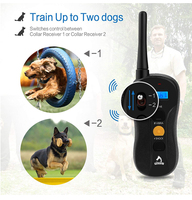 FCC CE im Freien Wasserdicht 800m Langstrecken-Warnton Vibrierendes Haustier Fernbedienung Hund Anti Bark Training Statisches Schock halsband