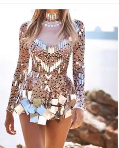 Minivestido Sexy con borlas de lentejuelas plateadas para mujer, Vestido de fiesta sin espalda acampanado, Club nocturno, cumpleaños, graduación, baile, talla XL, cristal - Product Image 3