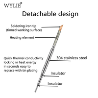 WYLIE C210 Ujung Solder Lepas Cepat, Ujung Pengganti Pemanas Cepat untuk Perbaikan Kabel Pita dan Kabel Terbang CPU Ponsel