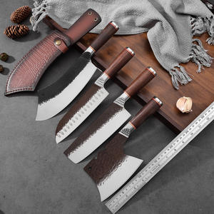 Professionale cucina Chef macellaio Set di coltelli fatti a mano in acciaio 5 cr15 con manico in legno e guaina in pelle per carne grande coltello - Product Image 2